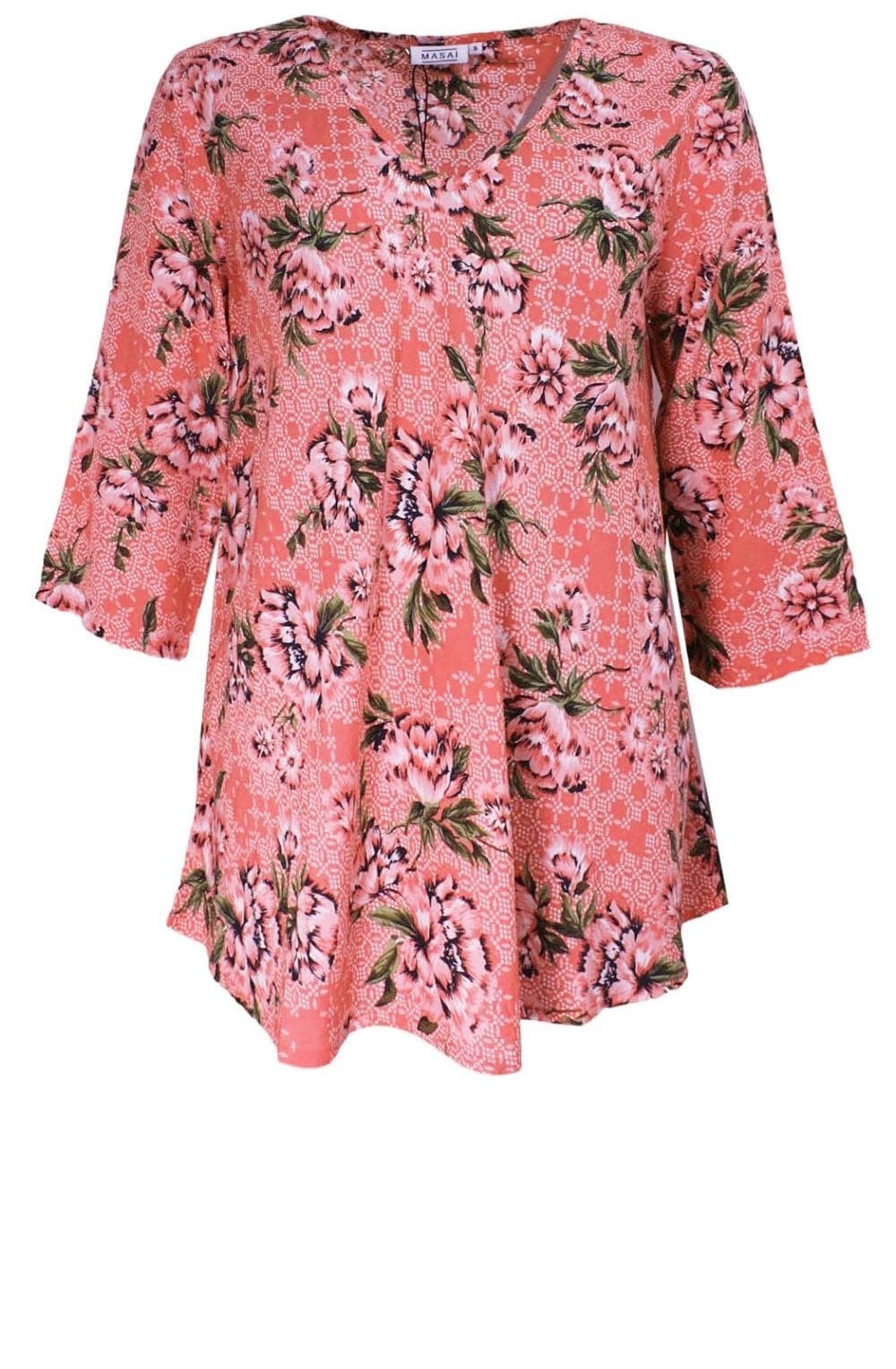 Kata Blush Foral Print Top