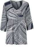 Kata Navy Original Patterned Top