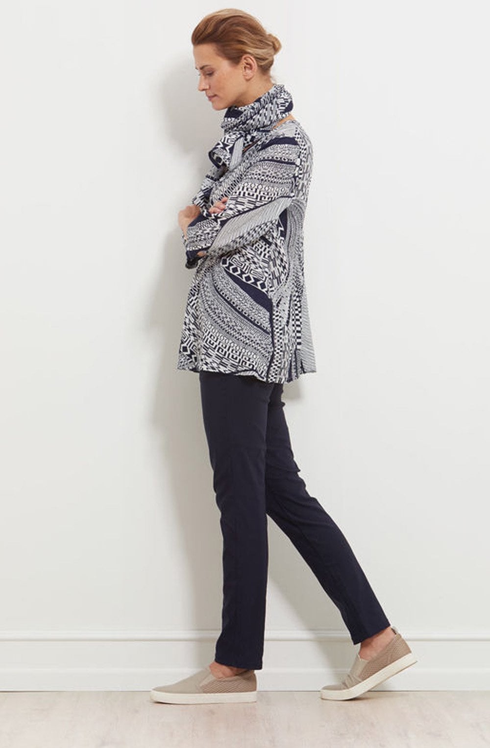 Kata Navy Original Patterned Top