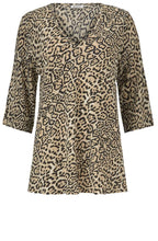 Kata Sand Org Animal Print Top