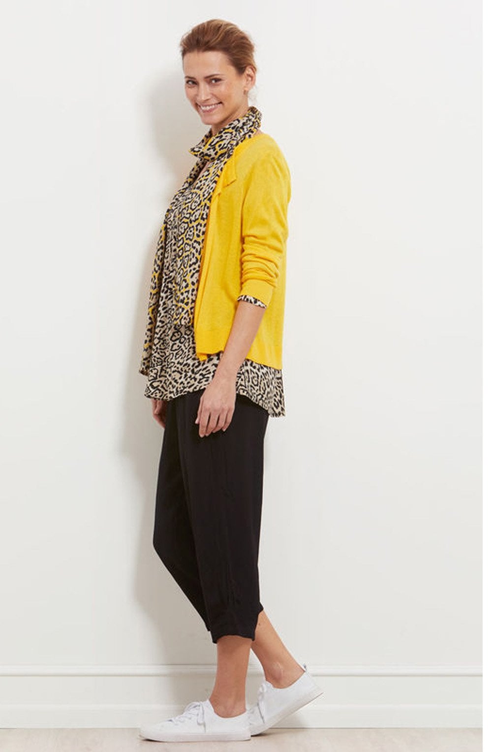 Kata Sand Org Animal Print Top