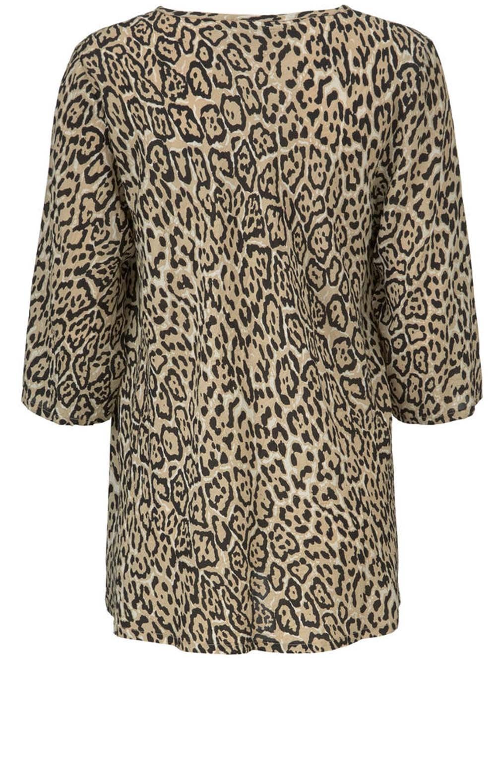 Kata Sand Org Animal Print Top
