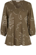 Katasi Crocodile Abstract Print Blouse