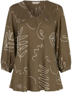 Katasi Crocodile Abstract Print Blouse