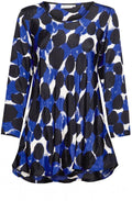 Kay Blue Bold Print Top