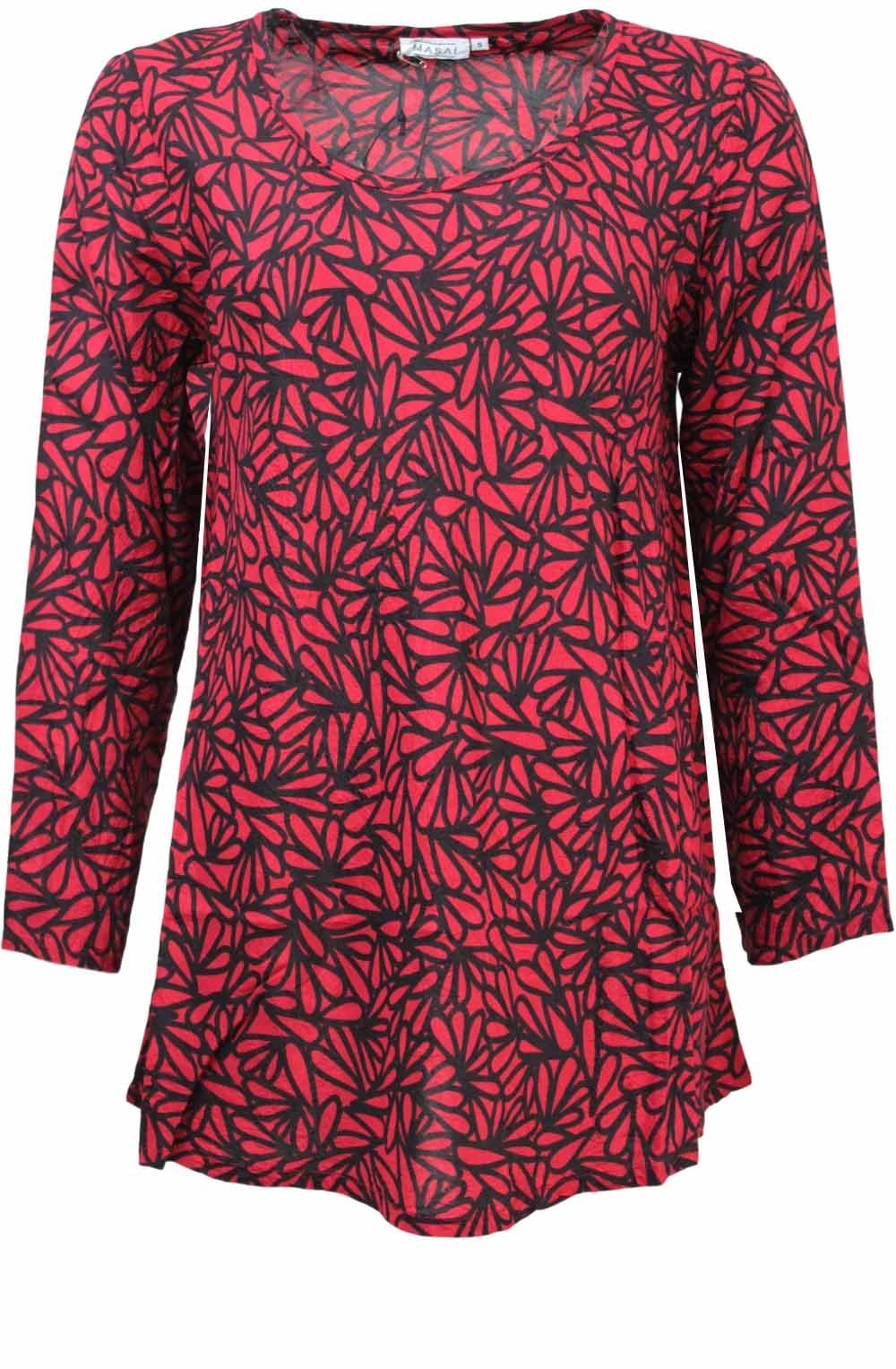 Kay Red Patterned