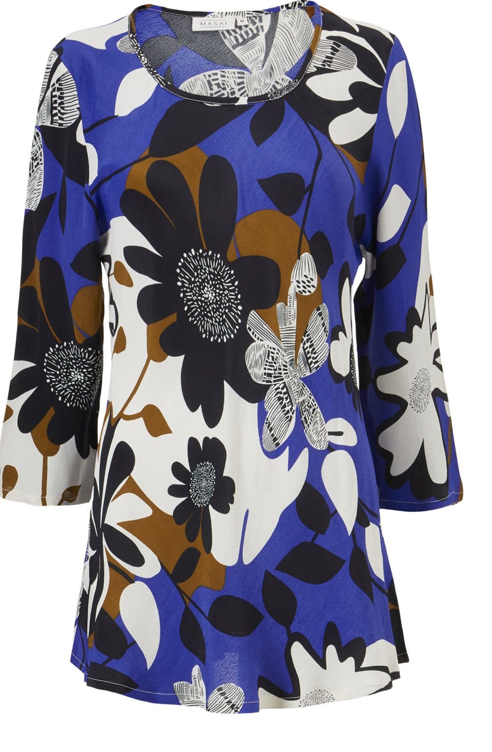 Kia Blue Bold Floral Top
