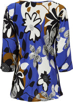 Kia Blue Bold Floral Top