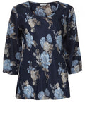 Kia Blue Floral Print Top