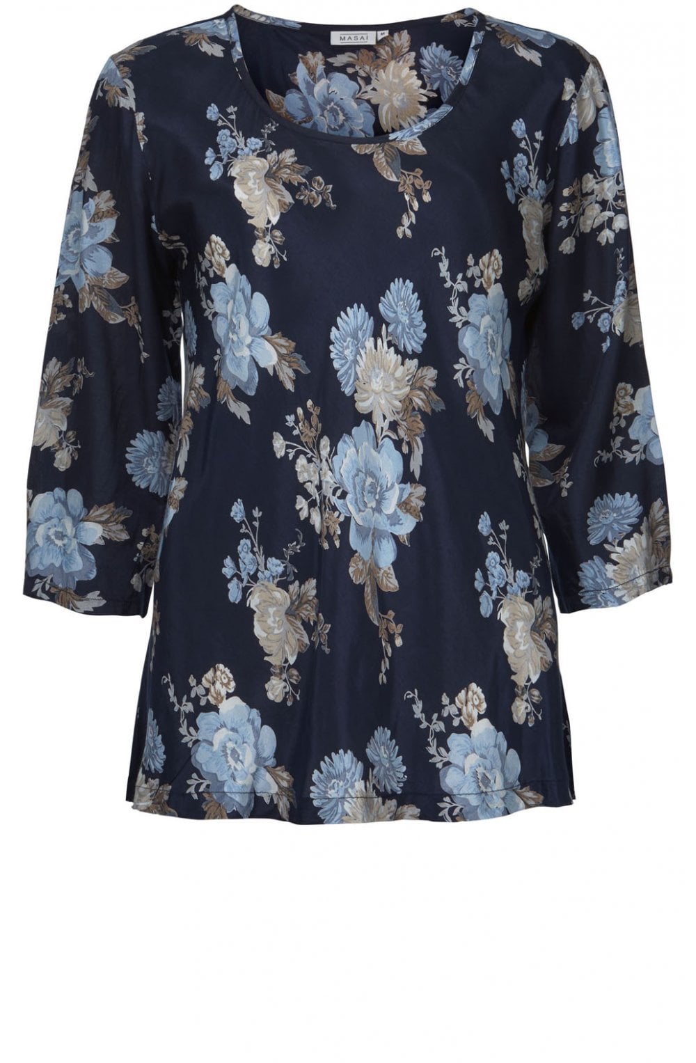 Kia Blue Floral Print Top