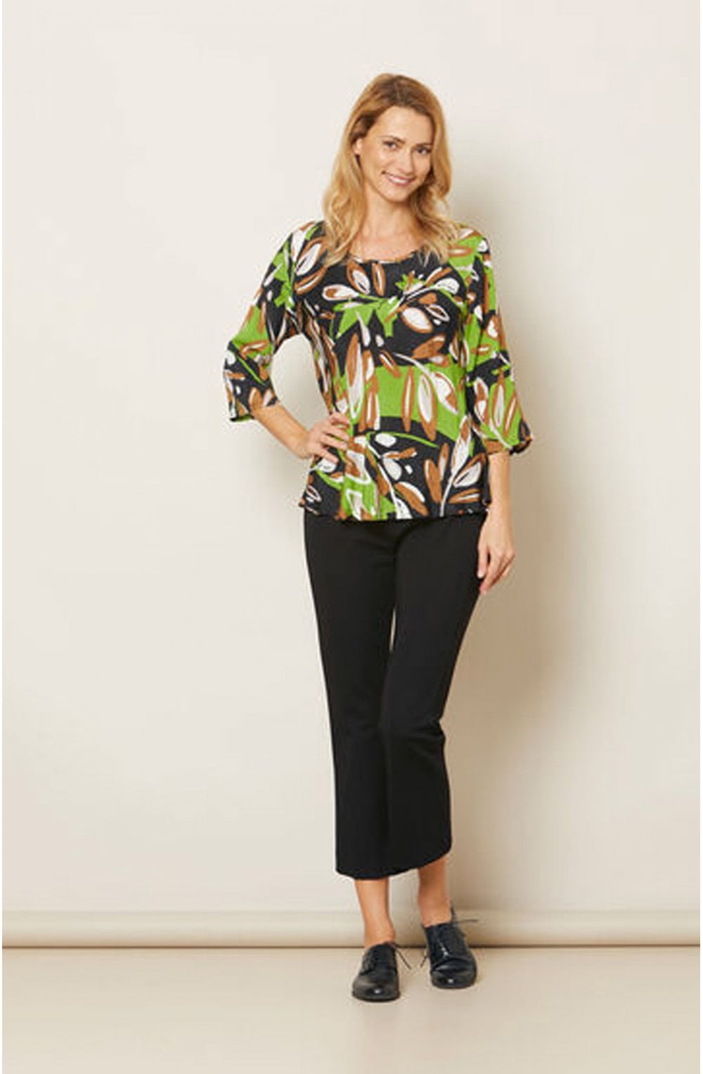 Kia Peridot Patterned Top