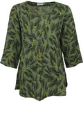Kiwi feather print Top
