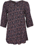 Kiwi Orange Patterned Top