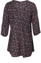 Kiwi Orange Patterned Top