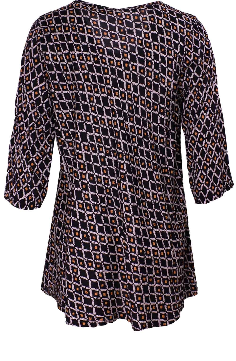 Kiwi Orange Patterned Top