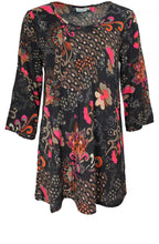 Kiwi Orange Patterned Top