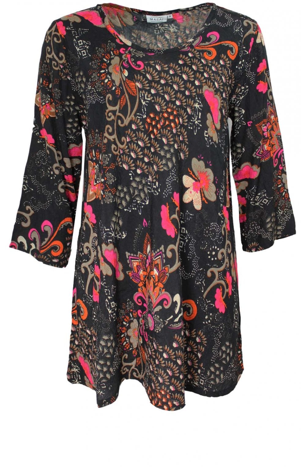 Kiwi Orange Patterned Top