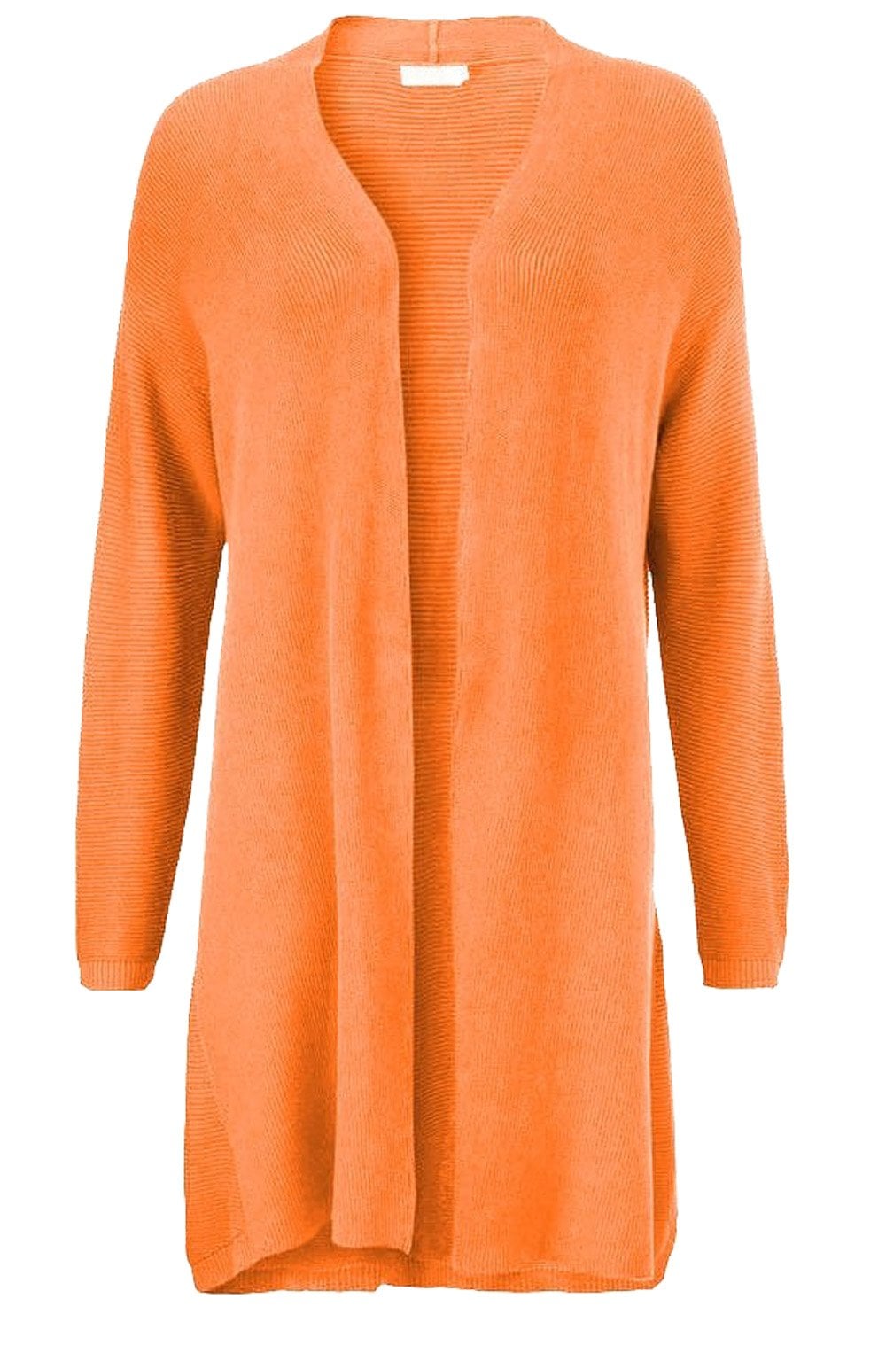 Laima Ribbed Orange Cardigan