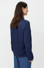 Larkena Navy Blazer Open Weave Cardigan