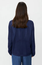 Larkena Navy Blazer Open Weave Cardigan