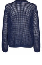 Larkena Navy Blazer Open Weave Cardigan