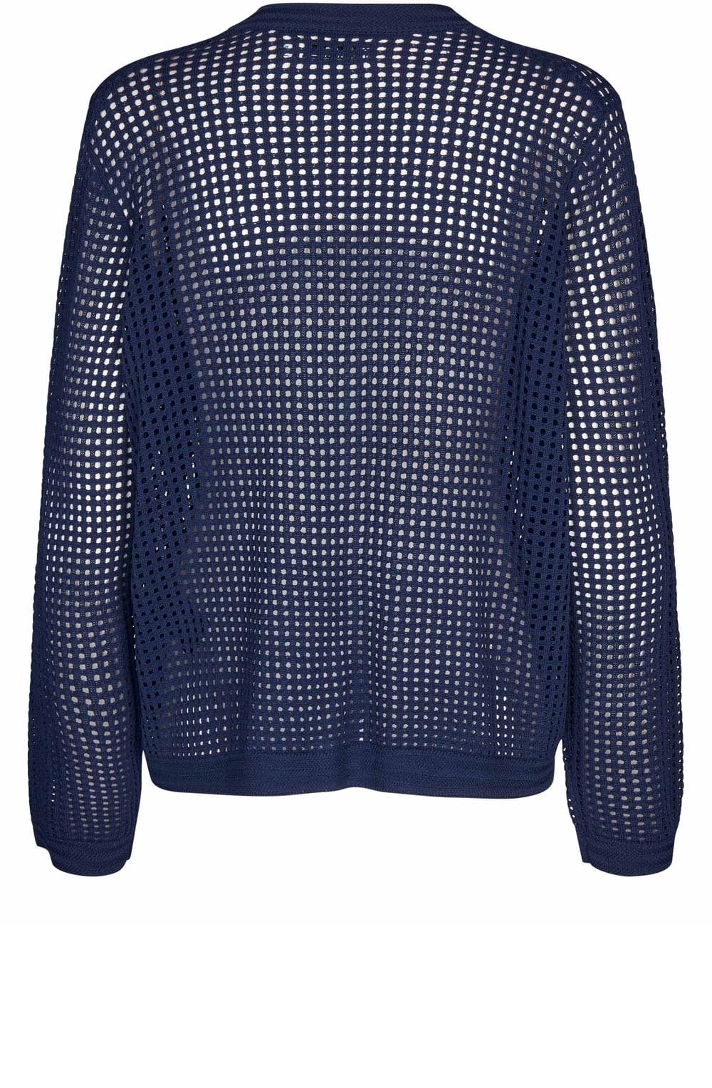 Larkena Navy Blazer Open Weave Cardigan