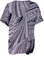 Lesha Navy Original Print Blouse