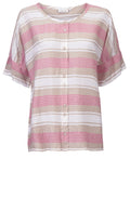 Lesha Pink Striped Blouse