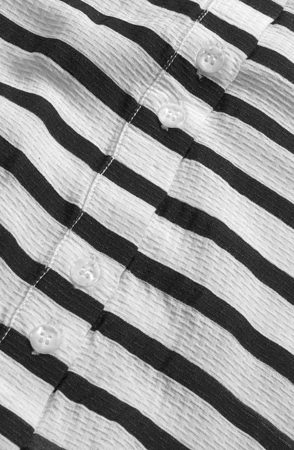 Lesha Striped Black Org Blouse