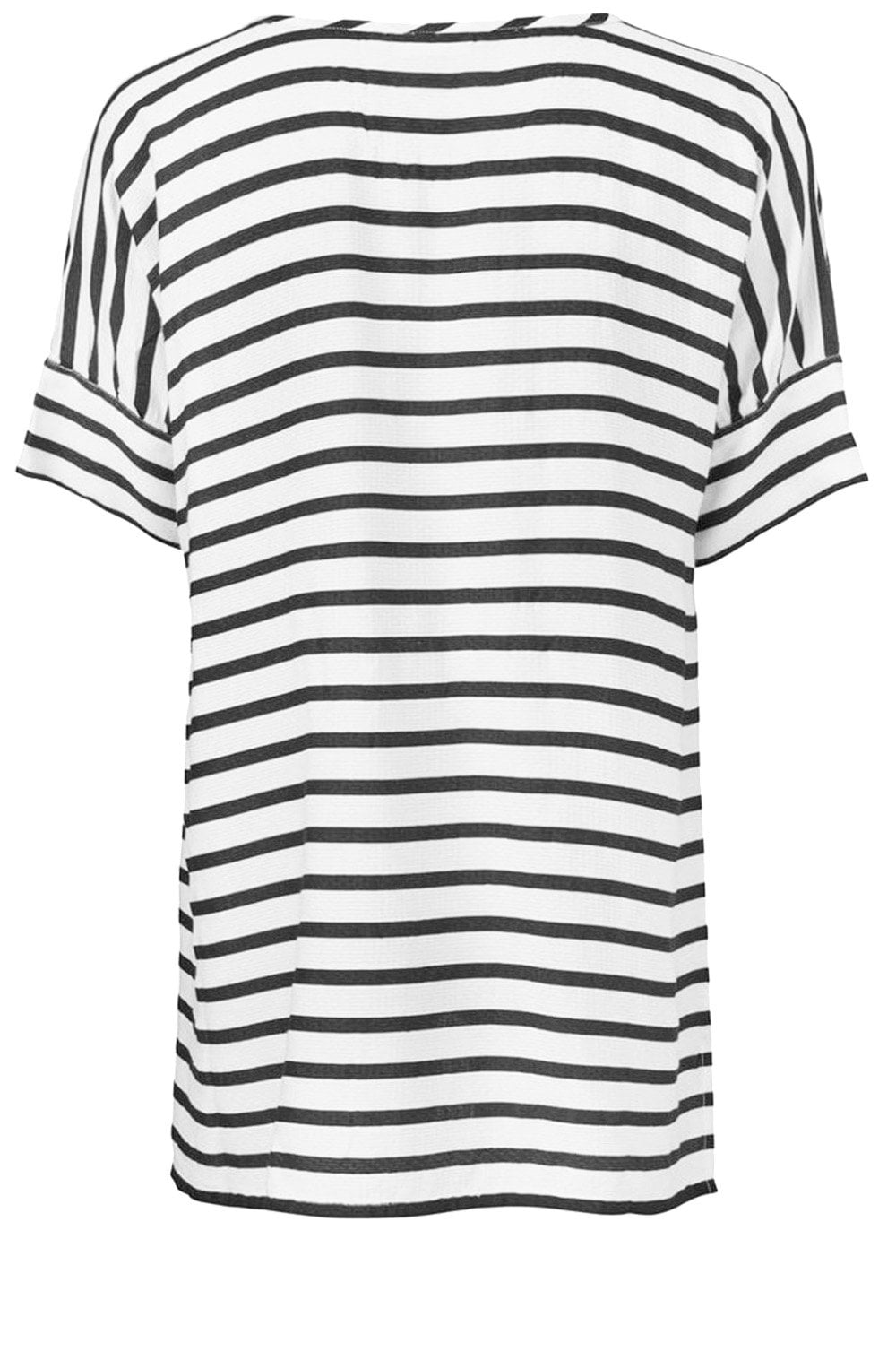 Lesha Striped Black Org Blouse