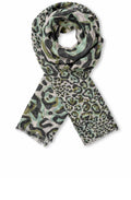 Lichen Green Animal Print Adeola Scarf