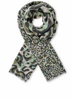 Lichen Green Animal Print Adeola Scarf