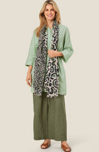 Lichen Green Animal Print Adeola Scarf