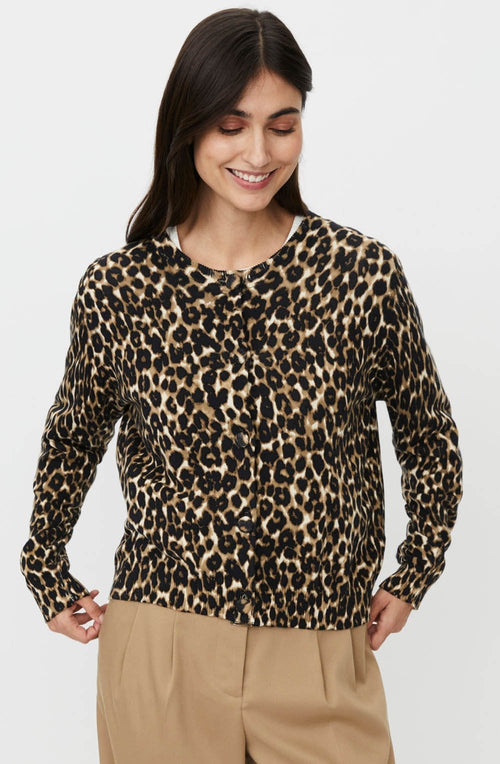Lika Incense Animal Print Cardigan