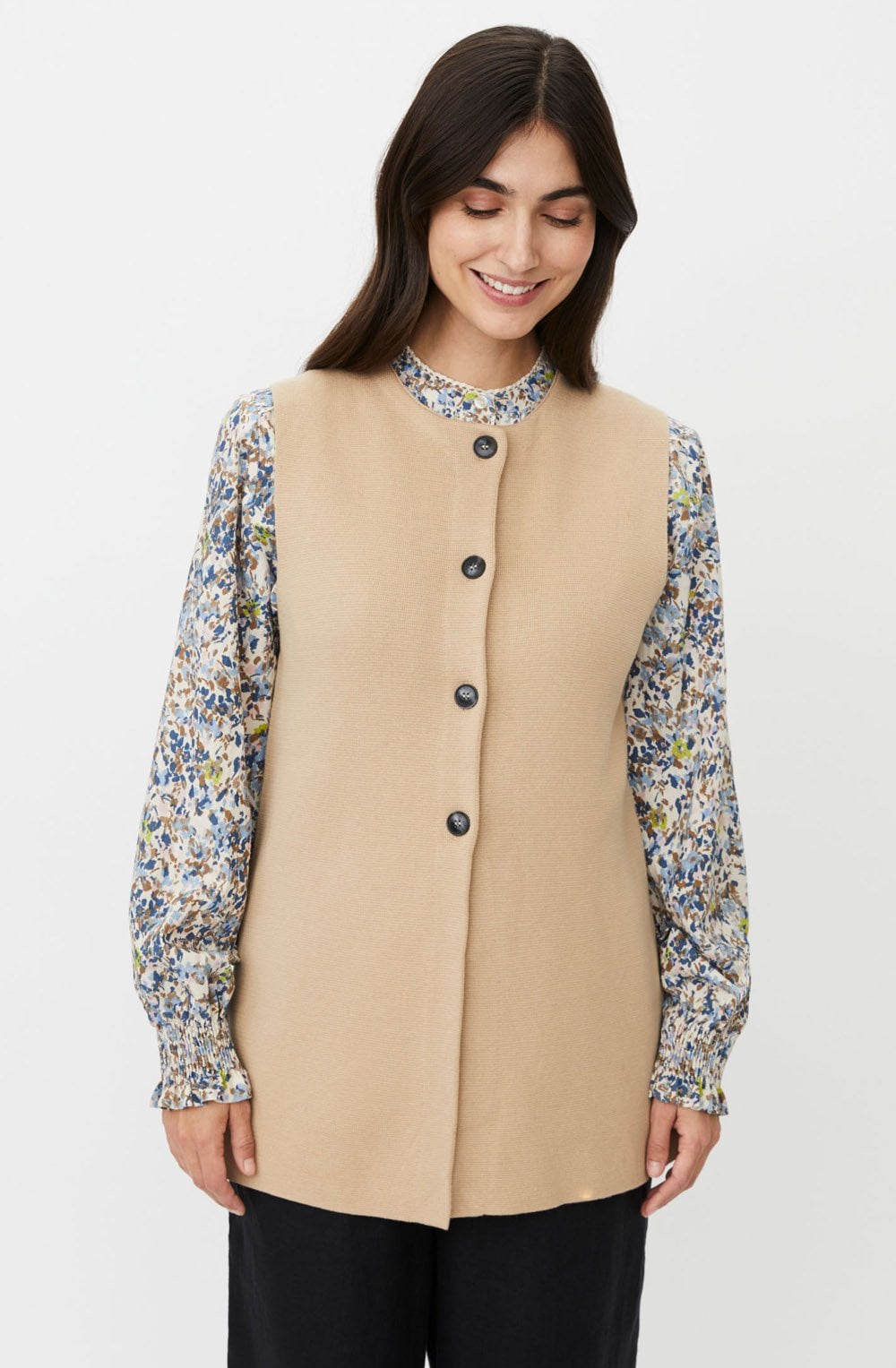 Linbine Incense Fitted Longline Waistcoat