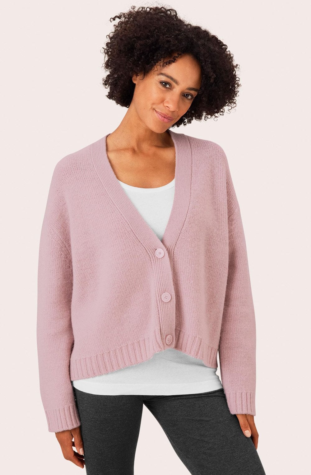Lis Dawn Pink Relaxed Cardigan