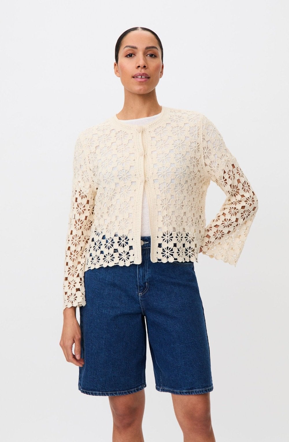 Littalis Fog Crochet Cardigan
