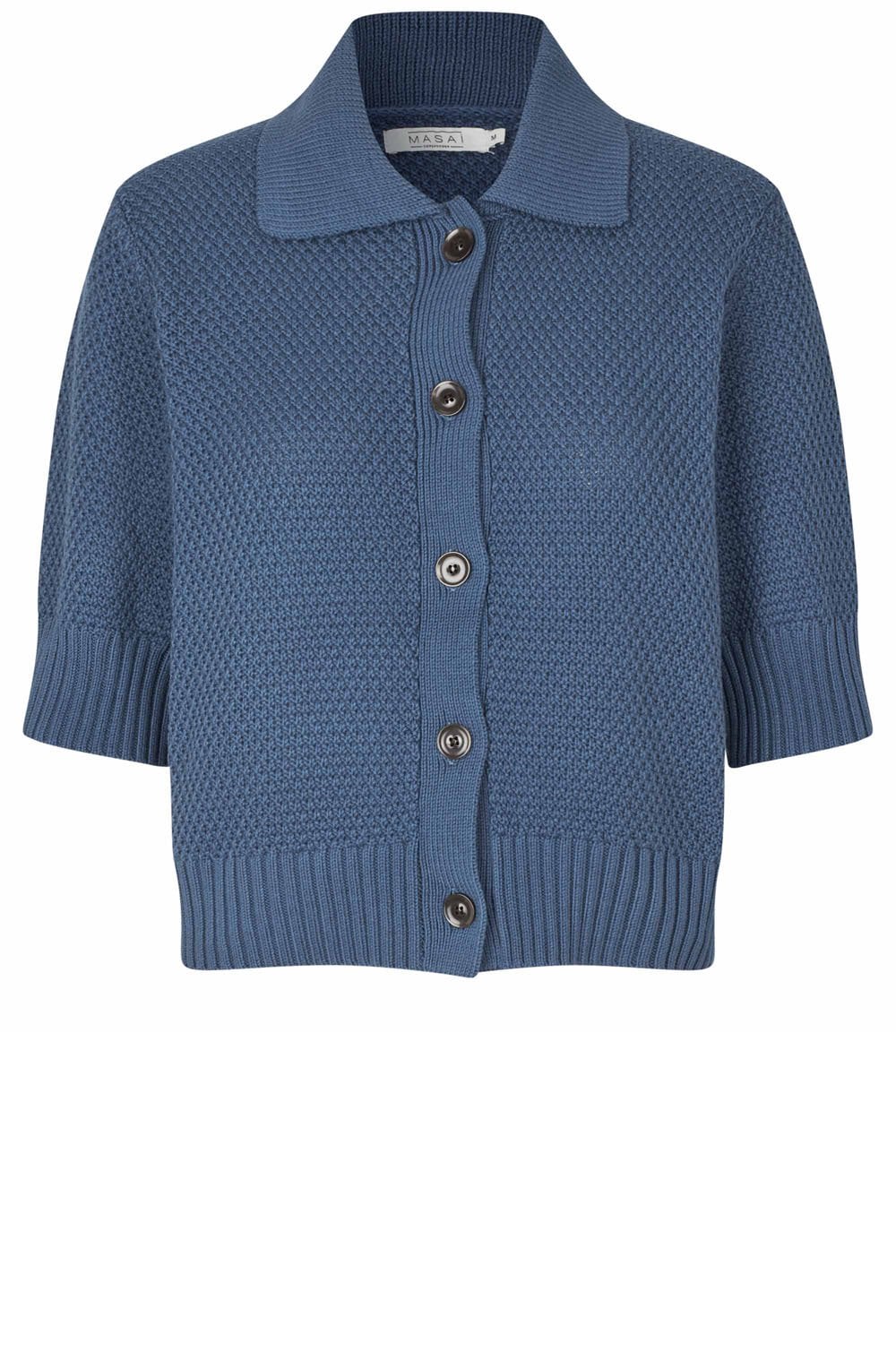 Liva Ensign Blue Short Sleeved Cardigan