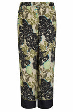 Loden Green Floral Wide Leg Pattys Trousers