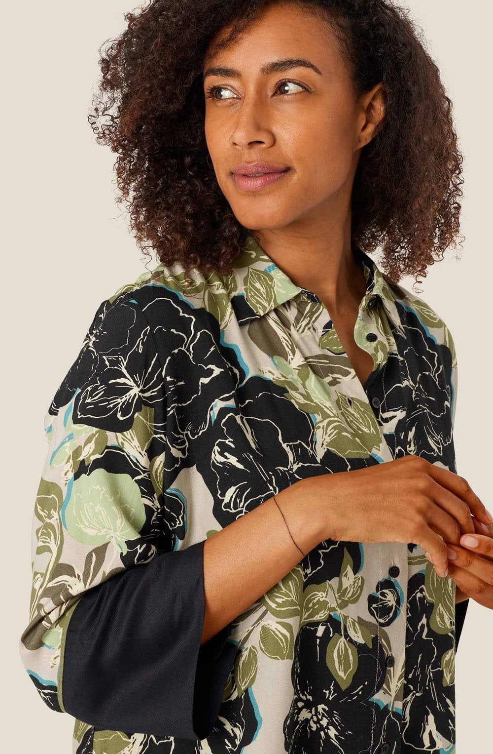 Loden Green Wide Sleeve Idukis Shirt