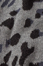 Lokina Black and Grey Animal Print Cardigan
