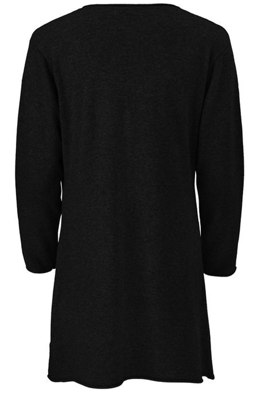 Lotte Black Waterfall Cardigan