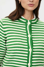 Lucanja Green Stripe Knit Cardigan