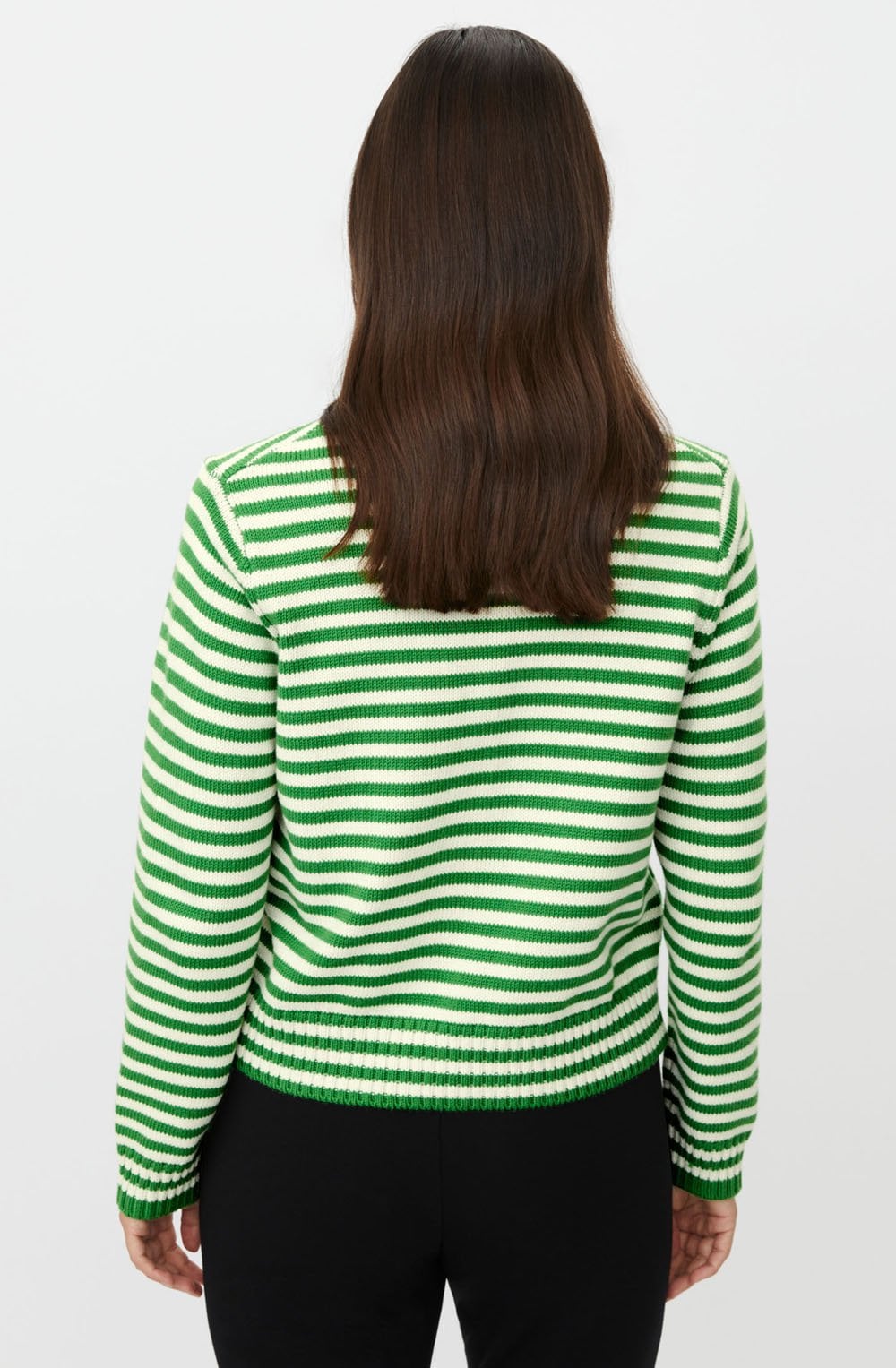 Lucanja Green Stripe Knit Cardigan