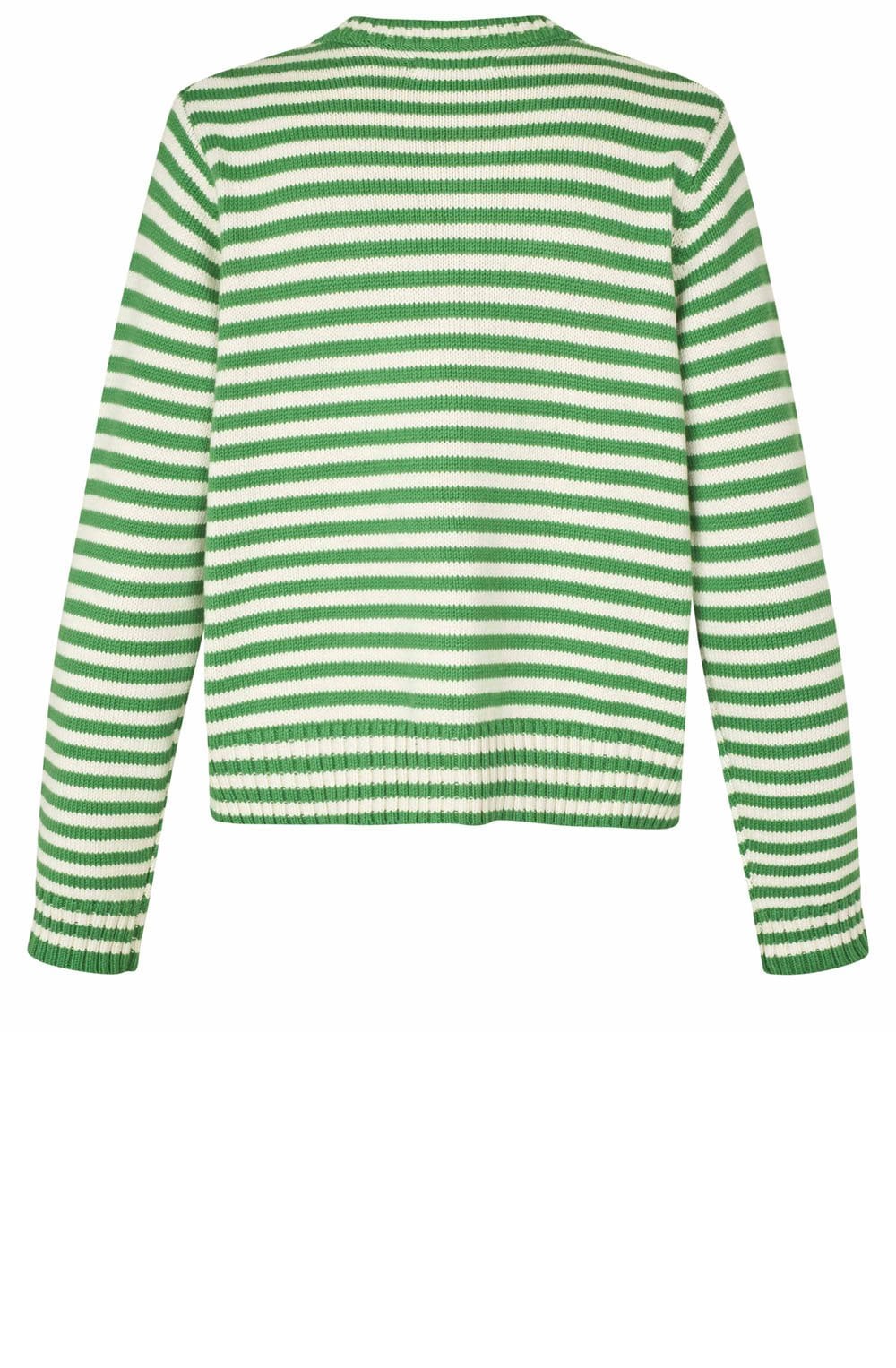 Lucanja Green Stripe Knit Cardigan