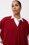 Lucanne Red Dahlia Short Sleeved Cardigan