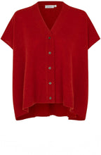 Lucanne Red Dahlia Short Sleeved Cardigan