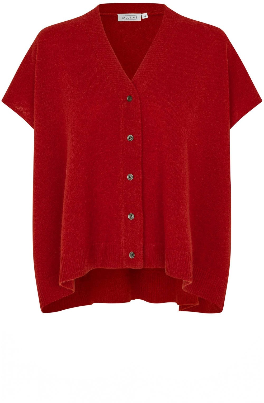 Lucanne Red Dahlia Short Sleeved Cardigan