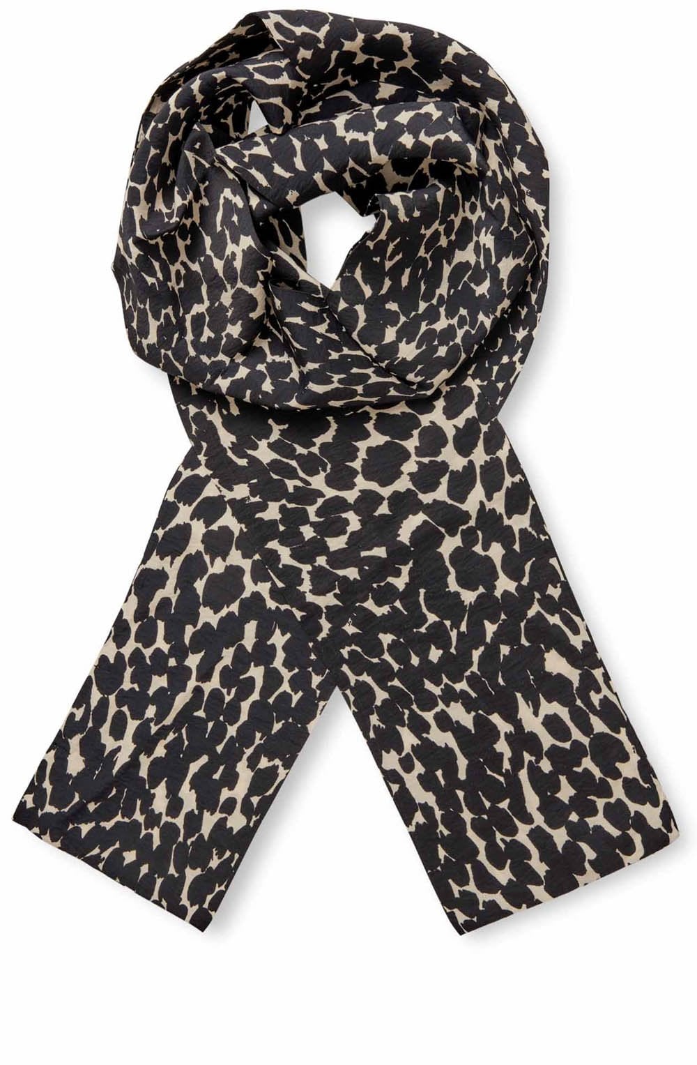 MaAlo Black Animal Print Scarf