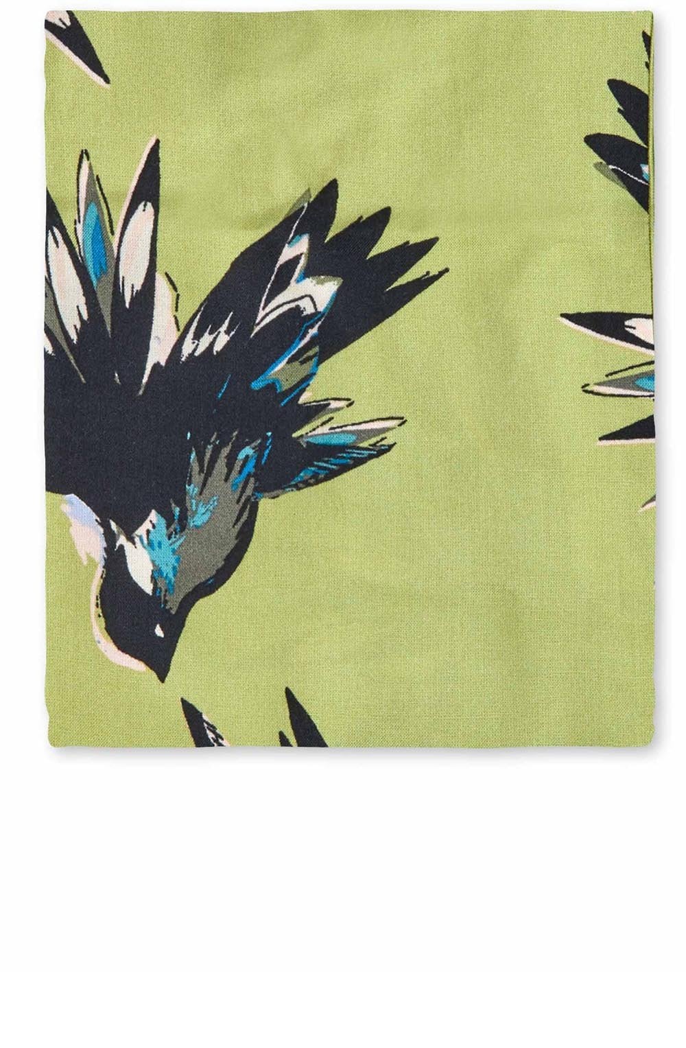 MaAlo Fern Green Bird Print Scarf